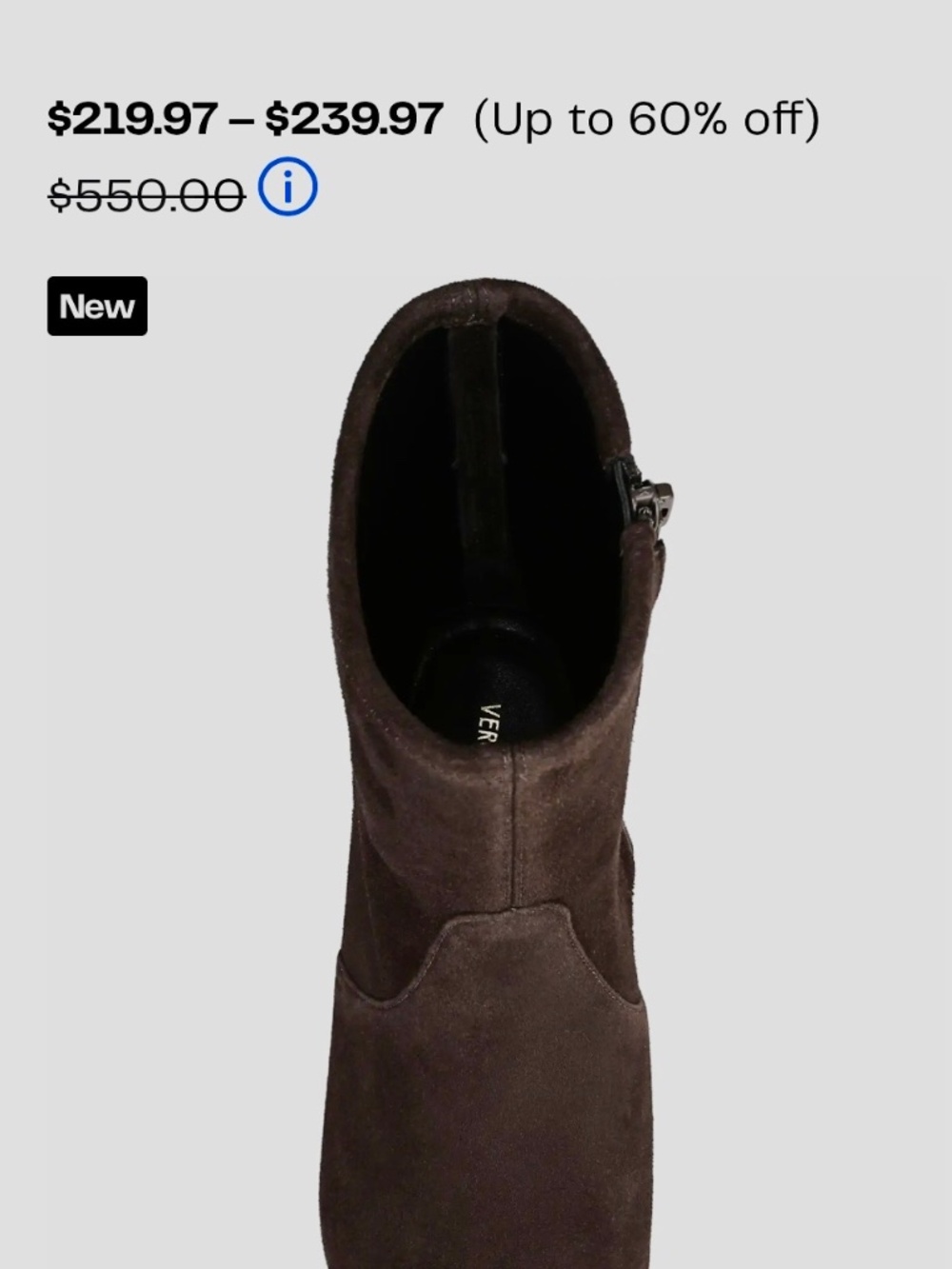 NIB Veronica Beard Lisa 45 Stretch Kitten Heel Bootie Expresso Suede Sz 9.5 - Picture 6 of 13